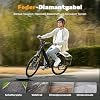 Finbike E Bike mit Abnehmbarer 36V 10.4Ah Akku Bis zu 88KM, 26 Zoll Elektrofahrräder mit 7 Gang Getriebe für Herren Damen Pendler Reisen Übung,60N.m 250W Motor E Fahrrad mit LCD-Display #5