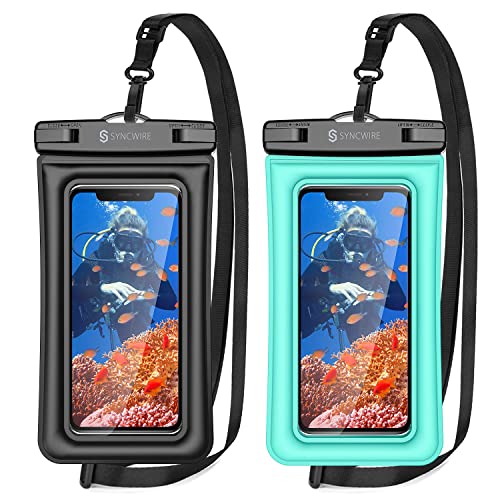 Syncwire Waterproof Phone Case, 2 Pack Ipx8 Universal Waterproof Phone Pouch Underwater Dry Bag Compatible With Iphone 12 Se2 11 Pro Xs Max Xr X 8 7 6S Plus Galaxy S10 S9 Note 10 Google Pixel Up To 7" #TOP27