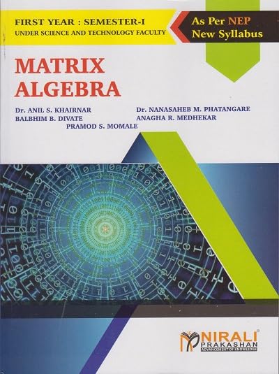 Buy MATRIX ALGEBRA for First Year B.Sc. (Computer Science