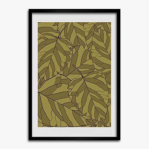 Cadre photo 40x60 cm en bois Tulup cadre mdf pour tableau peinture moderne feuilles
