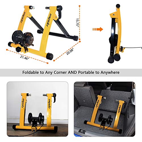 Unisky Bike Trainer Stand For Indoor Riding 6 Speed Stationary Bike Stand For Exercise Bicycle Resistance Trainers #TOP5