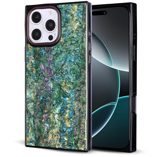 Image of COCOMII Rectangle for iPhone 16 Pro Case, Aurora Abalone Shell