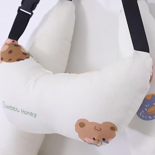 Miniatura 6 de Forma de H - Soporte de cabeza para dormir de coche para niños, almohada de viaje para soporte de asiento de automóvil (A)