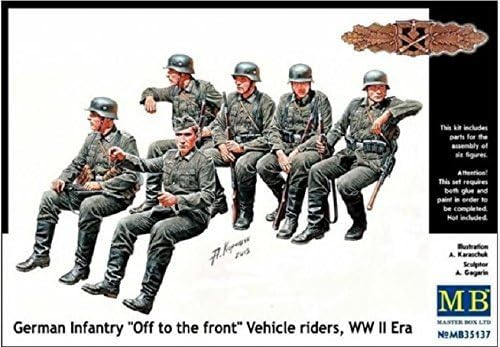 Masterbox 1:35 Scale German Infantry 'Off to the Front' Vehicle Riders Figure by Masterbox