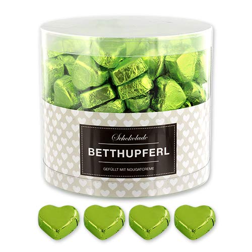 Preisvergleich Produktbild 150 grüne Schokoladen Herzen Oslo