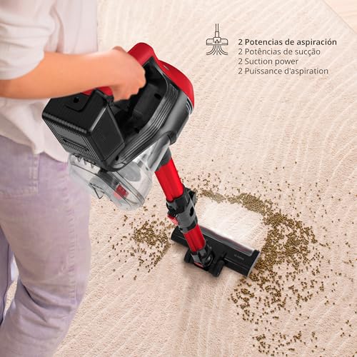 Ufesa Z3 Aspirapolvere Senza Fili Scopa Elettrica Flex A Batteria 22.2V, 10Kpa, 150W, 40 Min, Spazzola Motorizzata Con Luce, 2 Velocità, Accessori Per Pavimenti/Tappeti/Animali/Divano/Auto - 3