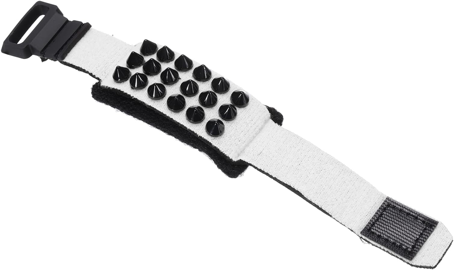 – sourcing map Guitar Mute Wrap, 7.1 x 0.9in Adjustable String Dampener Mute Wrap for Guitar Bass Ukulele Musical Instrument Accessories Fretboard Noise Reduction, Punk Round Stud-White