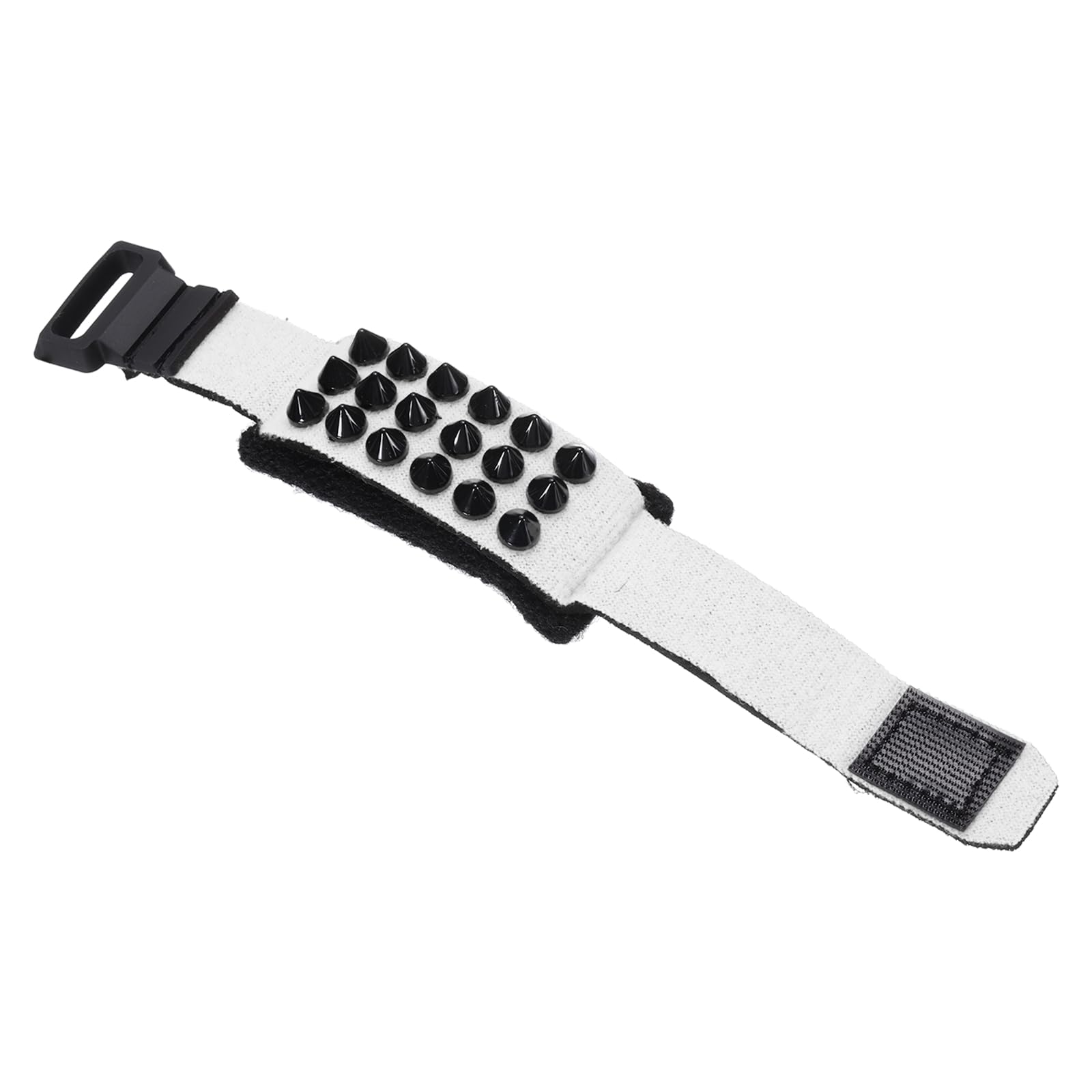 – sourcing map Guitar Mute Wrap, 7.1 x 0.9in Adjustable String Dampener Mute Wrap for Guitar Bass Ukulele Musical Instrument Accessories Fretboard Noise Reduction, Punk Round Stud-White