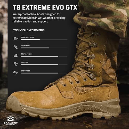 GARMONT TACTICAL T8 Extreme EVO GTX Military Combat Boots for Men and Women, Army, Air Force, AR670-1 Compliant, Waterproof Insulated Outdoor Footwear, Suede Leather Shoes2