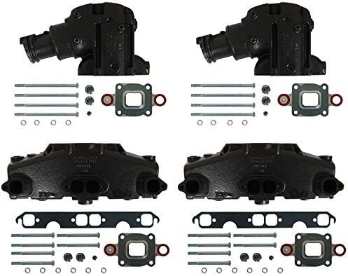 5.0L, 5.7L, 6.2L SBC Dry Joint Mercruiser Style Exhaust Kit. Replaces years 2005-newer. Replaces 865735A02, 864591T02.