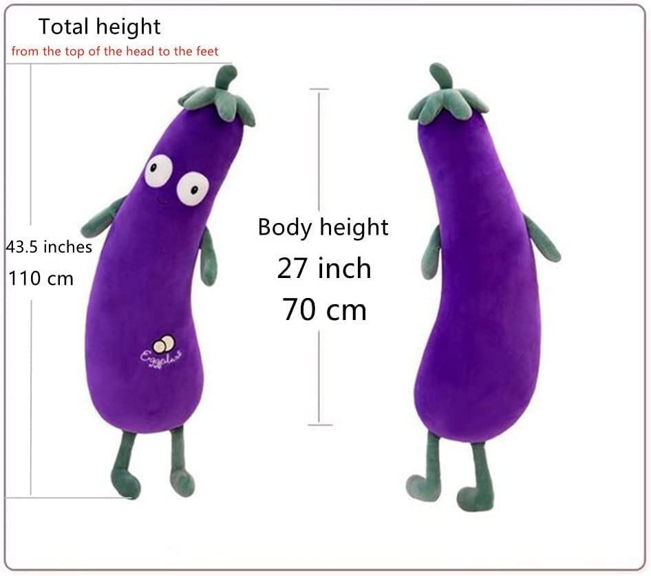 Purple Large Simulation Mr. Eggplant Doll Sleeping Pillow Doll,Plush Toy Cushion (35 inch (90 cm)) - Image 2