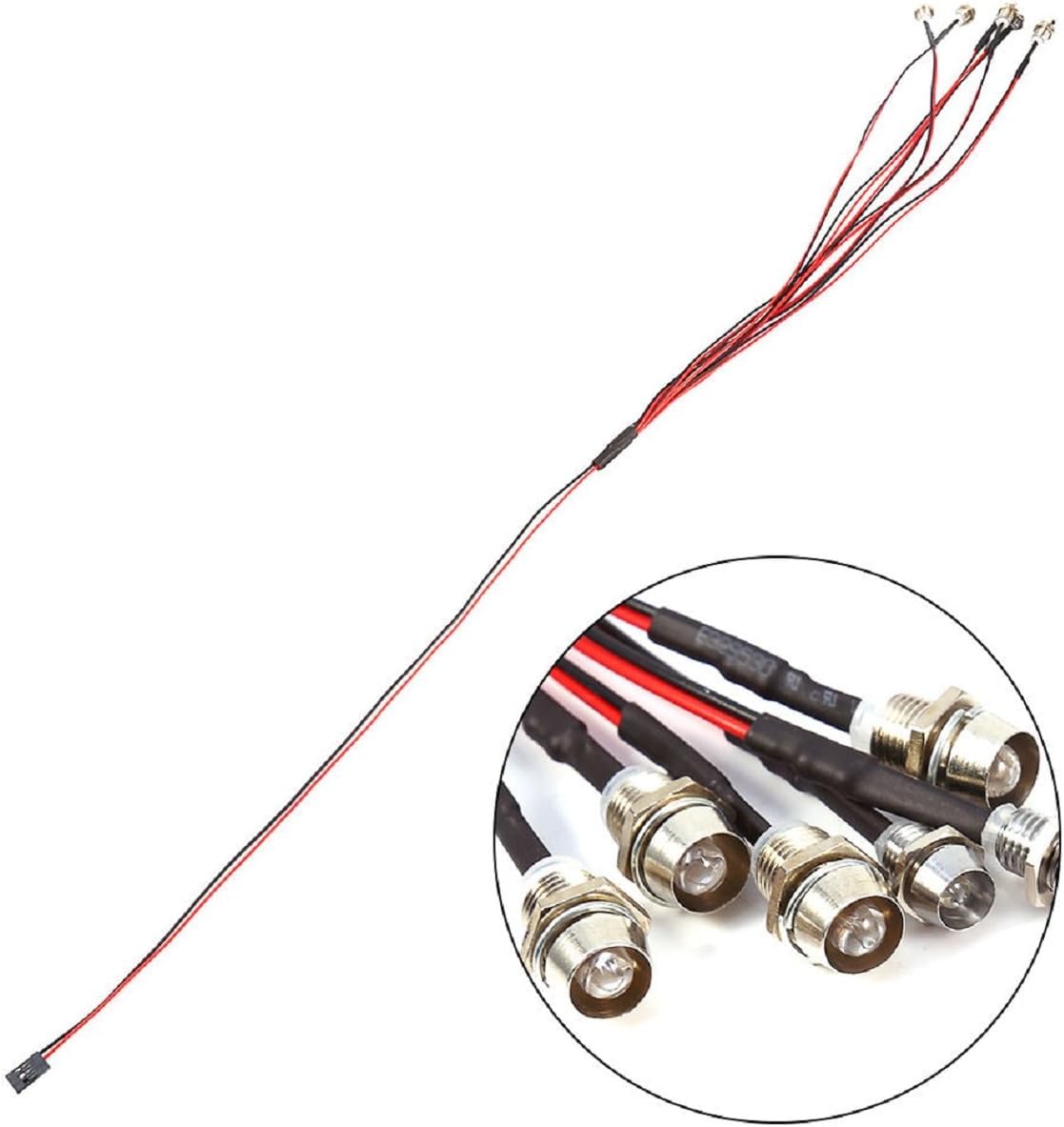 GTIWUNG 2Pack 6LED RC Car LED Light Headlights Taillight Lighting, RC Accessory 2 White 2 Red 2 Blue - Image 2