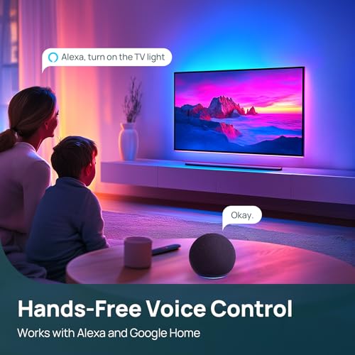 Linkind AI Sync TV Backlight Kit with HDMI 2.0 Sync Box, 20ft Real-Time TV LED Strip Lights, 4K HDR 60Hz, Alexa & Google Compatible, Fits 55-90 Inch TVs by Linkind - Used condition - Image 6
