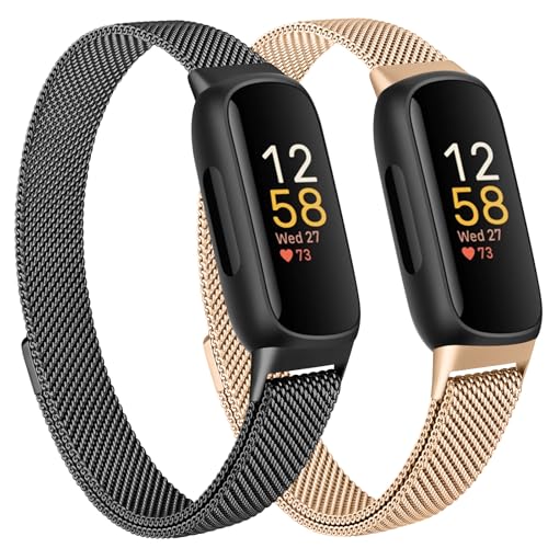 Bracelet Fitbit Inspire 3 de rechange en acier pour suivre votre santé du bureau à la salle