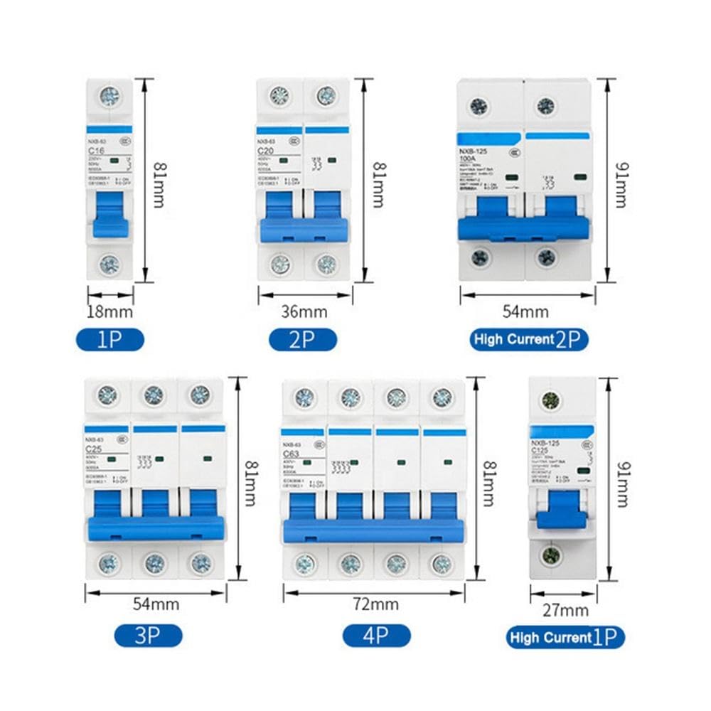 Interruttore Magnetotermico, DZ47LE-63 Interruttore Automatico Domestico In Miniatura 4P Con Protezione Contro Le Perdite AC400V RCBO Cancello Principale Trifase(32A)