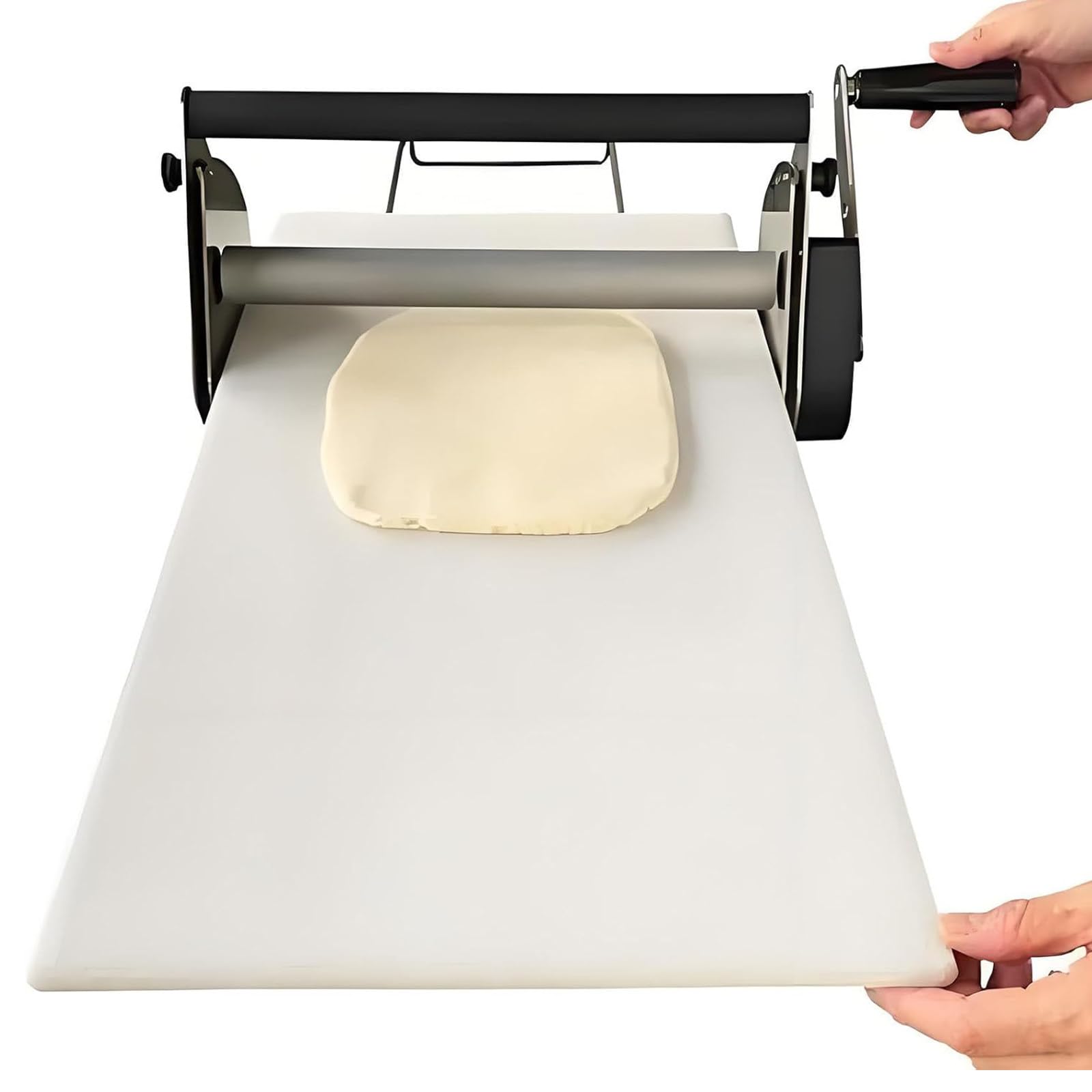 Laminoir à pâte Manuel Pliable pour Boulangerie, Pizza, Croissants - Rouleau à pâtisserie en Acier Inoxydable avec épaisseur réglable de 0 à 25 mm, Usage Commercial et Domestique TypeB