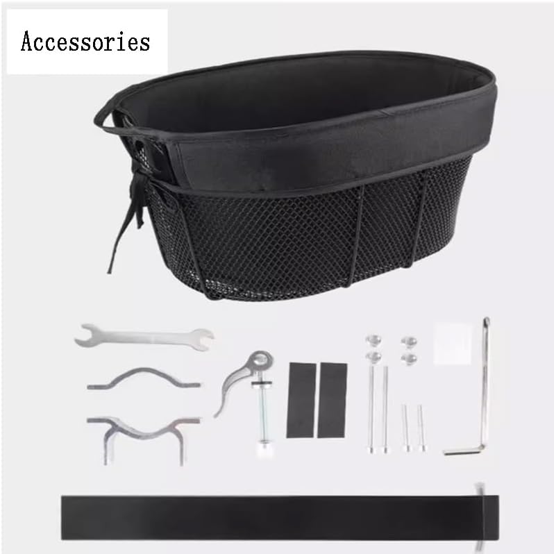 Front Bike Basket for Dogs & Cats, Handlebar Basket for Outdoor Travel, Safe Cycling & Commuting, Pet Carrier for Family Bike Rides, Durable & Stylish Design