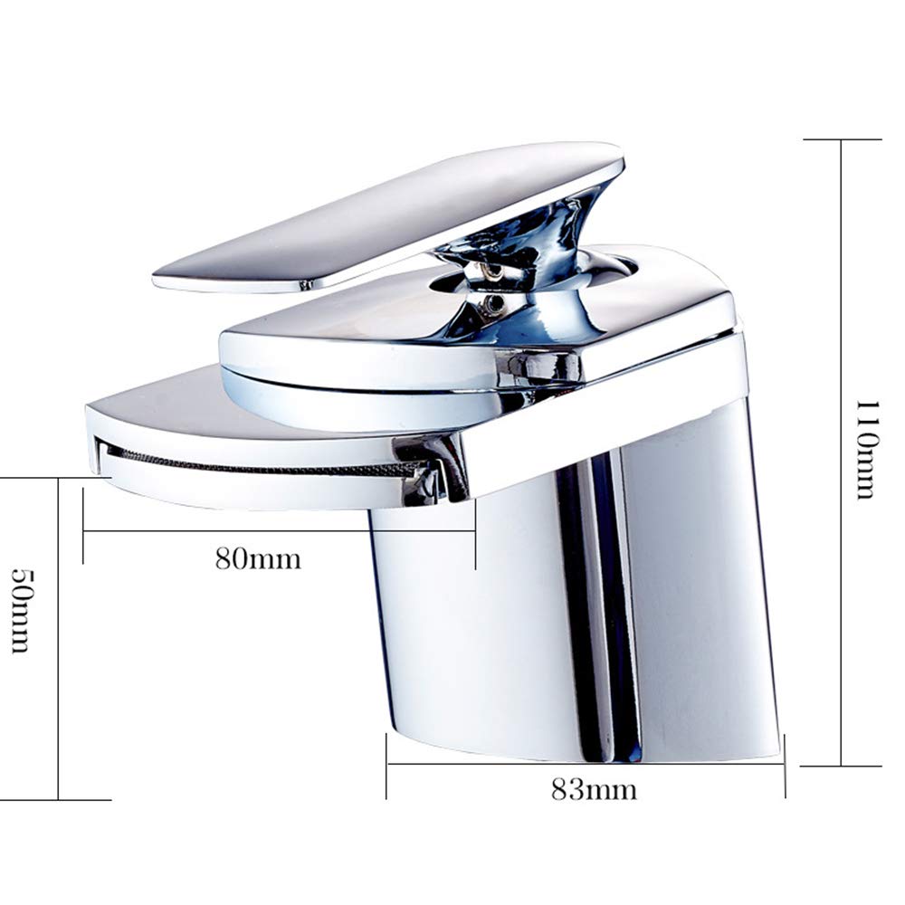 Badezimmer Waschtischarmatur Wasserfall Waschbecken Wasserhahn Einhebel Messing Armaturen Chrom