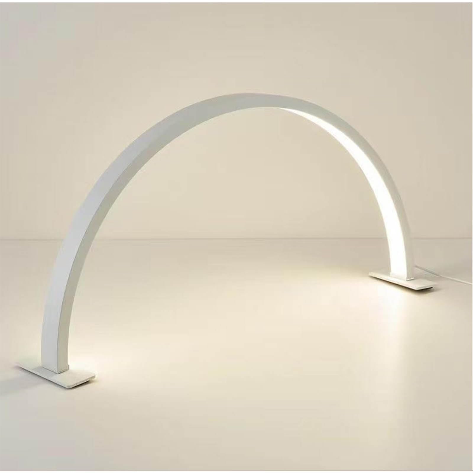 Nail Light for Desk,Half Moon Light for Nail Desk,Foldable Half Moon Nails Craft Lights,Multiple Color Modes and Brightness for Beauty Eyelash Makeup Crafts Reading Salon Nails,Manicure Art (White)