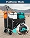 Lightweight Folding Wagon, Large Capacity Collapsible Grocery Cart on Big Wheels, Heavy Duty Foldable Shopping Carts, All-Terrain Outdoor Utility Carts for Camping, Sports, Garden, Beach, 3.5 Cu Ft