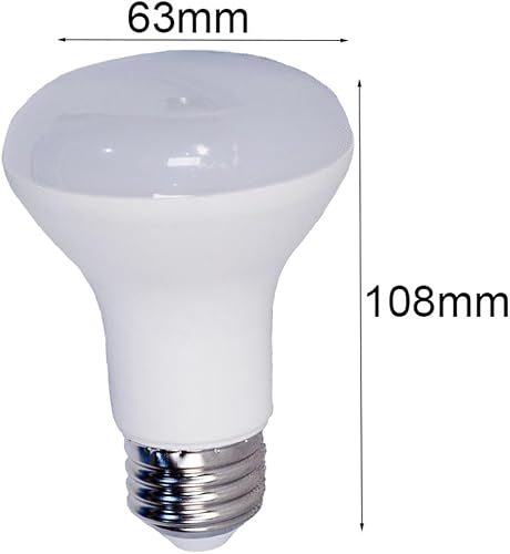 BR20 - Bombilla LED reflectora E26, paquete de 4 focos R20, 850 lúmenes, 8 W de repuesto de 60 W, no regulable (blanco cálido 3000 K)