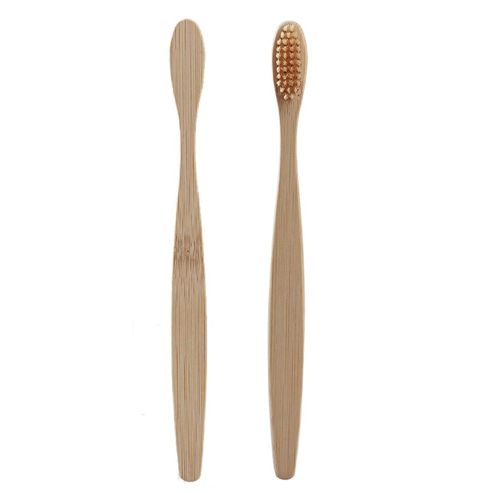 Dioche Bamboo Toothbrush Soft Comfortable Brush Effective Cleaning for Bathroom Oral Care Bamboo Charcoal Material 17cm 3