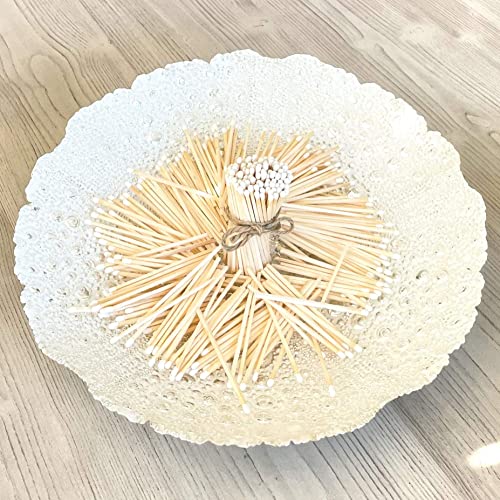 3.75" White Color Matches (100 Count) - Plus Free Striker!!! - Long Decorative Wood Match Sticks - Wholesale Bulk Matches For Holder Refill And Home Décor (White) #TOP1