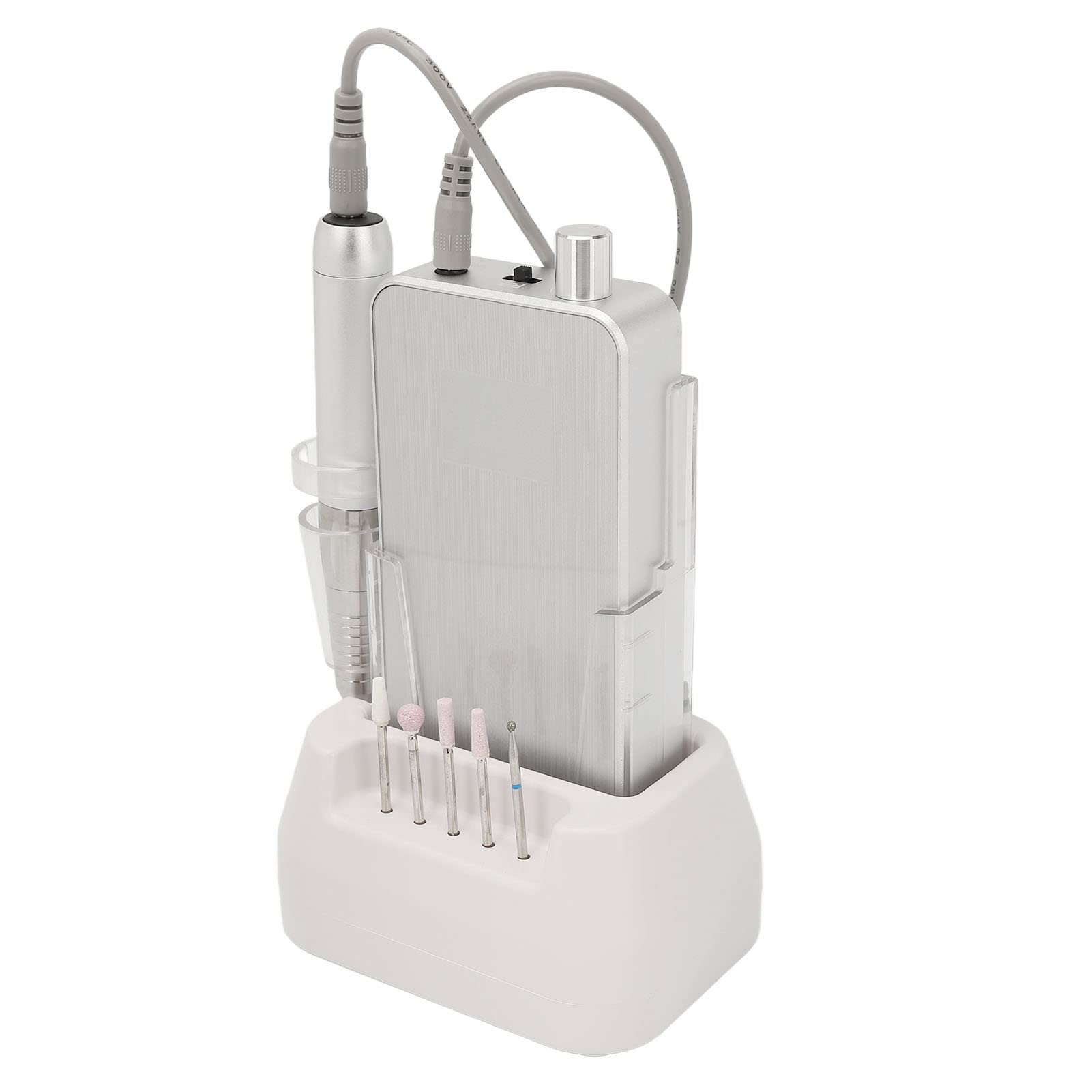 Elektryczny Zestaw Pilników do Manicure, Bateria 100-240 V 2600 MAh, Zestaw do Manicure i Pedicure, Mocny Silnik 35000 Obr./min do Przycinania Paznokci dla Dziewczynki (wtyczka UE)