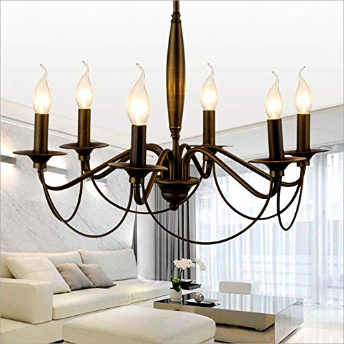 Lustre de luxe français en métal avec cristal transparent pour luminaire de salon rétro