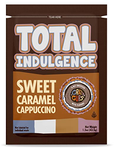 Total Indulgence Instant Cappuccino Mix, Sweet Caramel Cappuccino Mix - 15 Instant Cappuccino Packets, 42 grams of Total Indulgence Cappuccino Powder Mix in Each Pouch