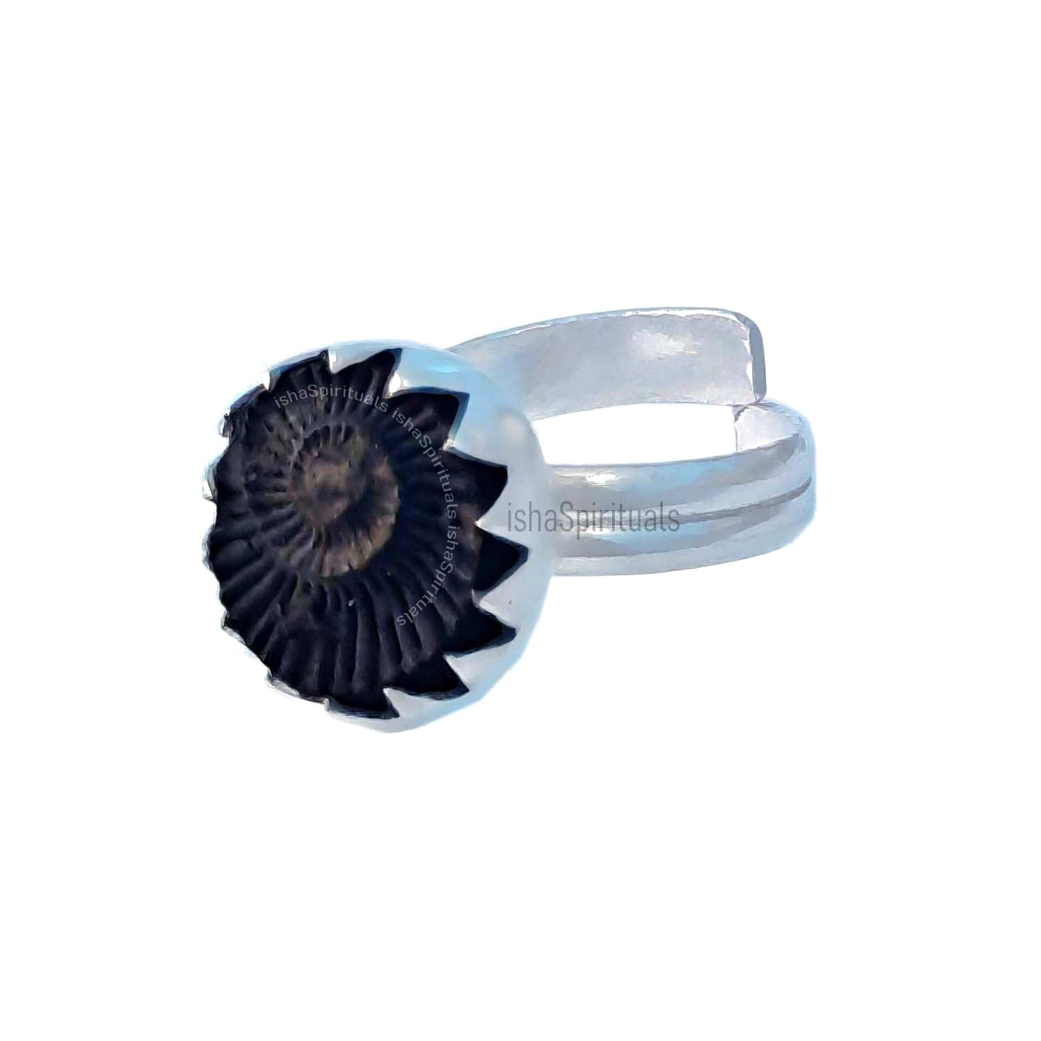 ishaSpirituals Original Shaligram Stone Ring for men Open Free Size Natural Nepal Gandaki River Sudarshan Chakra Saligram Shudarshan Shaligrama Ring (B0CVNBCJ7N) Amazon Price History, Amazon Price Tracker