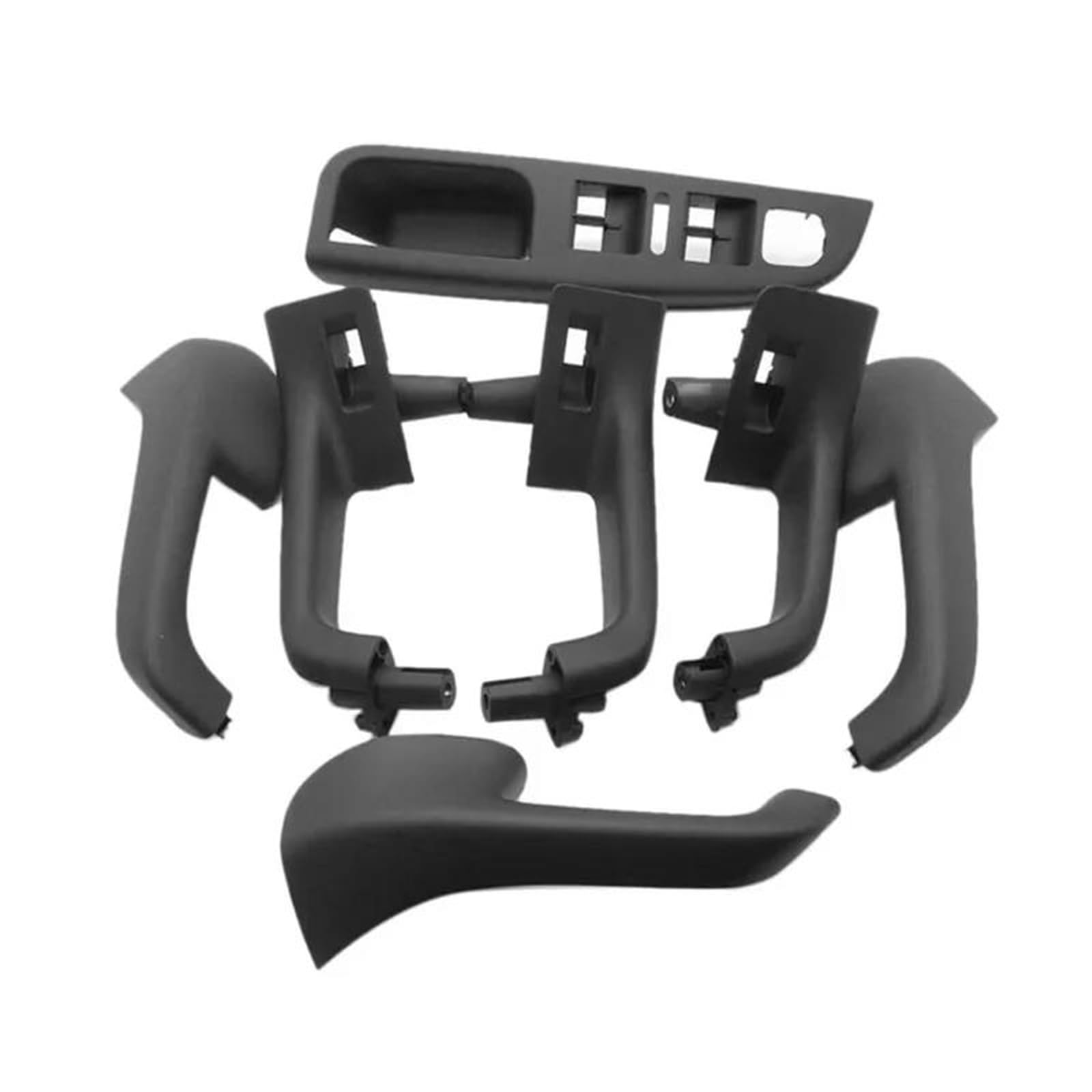 Kmage 7Pcs Interior Door Handle Black Interior Door Handle Armrest Window Switch Cover For Golf 5 Gti-Mk5 For Jetta 1K4868049c