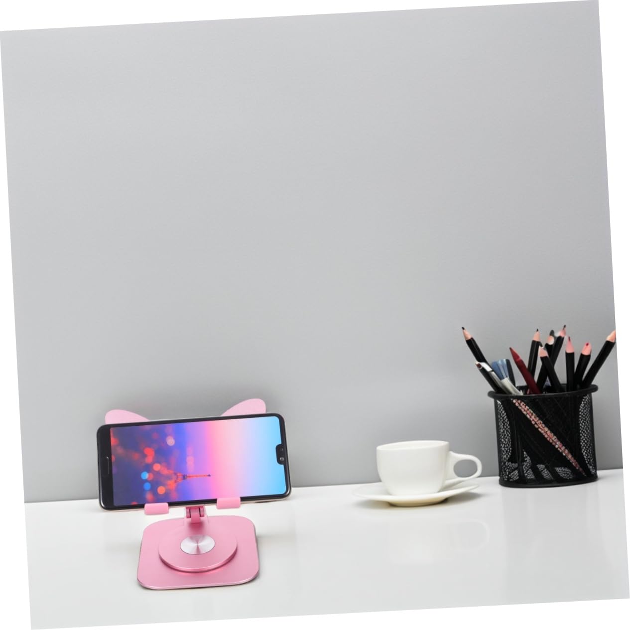Soporte Plegable para Teléfono de Escritorio Giratorio 360°