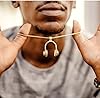 3 PCS Headphones Necklace Pendant with Chain Silver Black Gold | Gift for Music Lovers Fans | Beautiful Stylish Unique Design | Musical Jewellery | Headphone Jewelery | Present for men or women #4