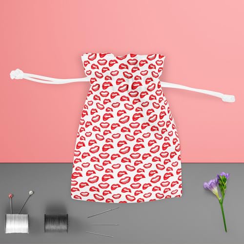 Image of ArtzFolio Lips D3 | Pouch Wrist Potli Bag | Bag for Weddings & Casual Parties