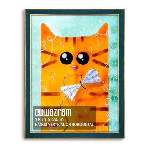 18x24 frame - Single Frame, Christmas Elegant Navy Suede 18x24 Poster Frame, 18x24 Picture Frame for Artwork Puzzles Photos and Movie Posters