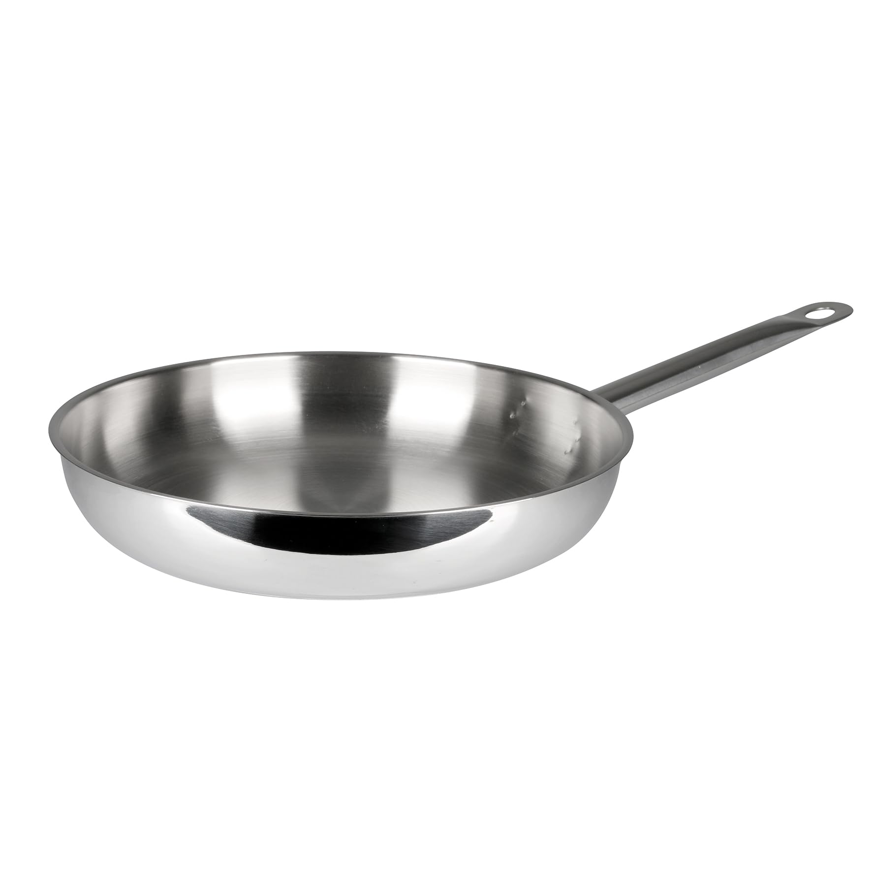Sitram 711143 - Padella gamma Expert in acciaio inox di qualità Pro, Ø 28 cm, fondo a 3 strati rinforzati, realizzato senza PFAS, tutti i piani cottura, inclusa induzione