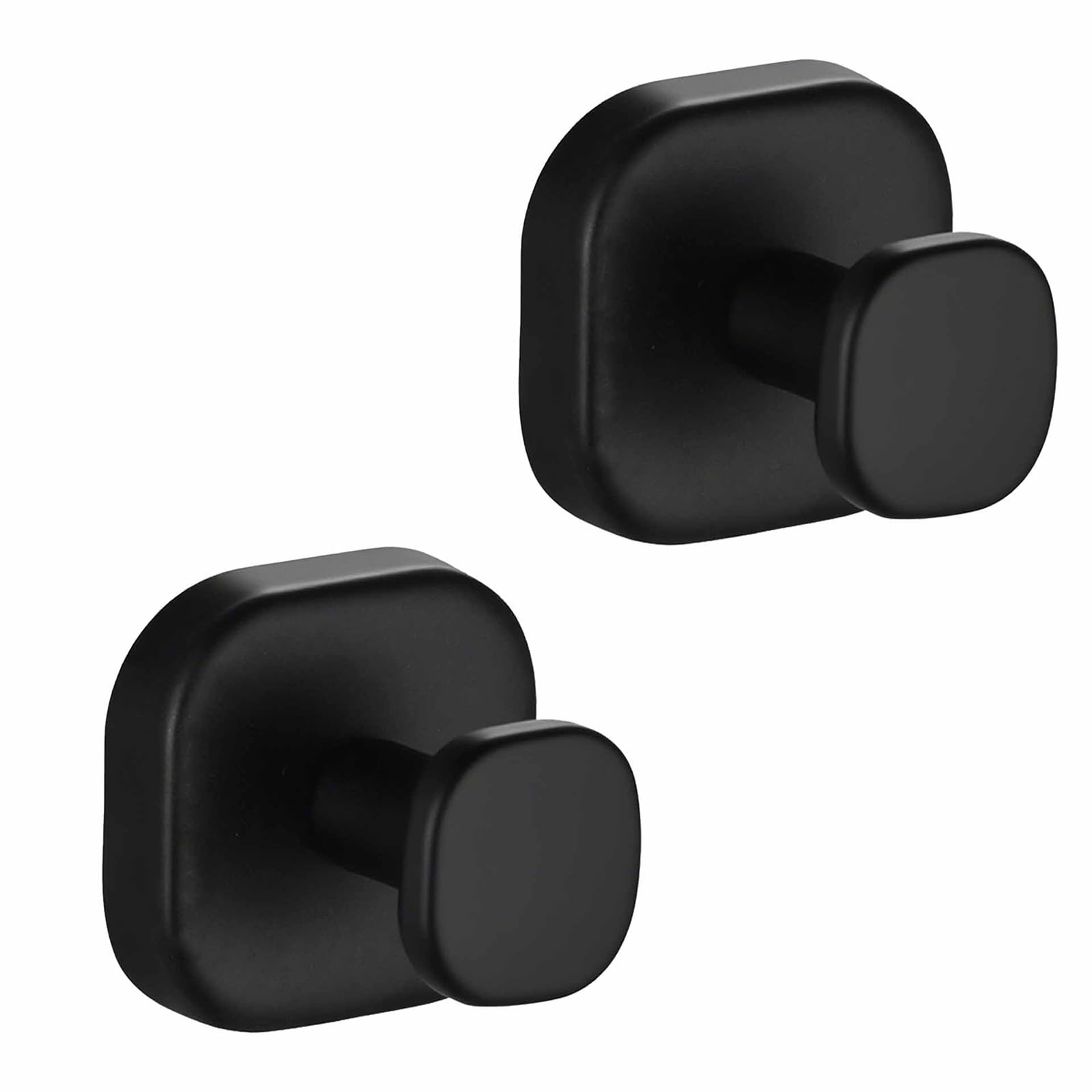 ALTPWJW Door Hooks Screw in ，2 Pack Stainless Steel Towel Hooks for Bathrooms Coat Robe(Matte Black)