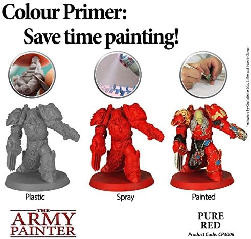 The Army Painter Color Primer Pure Red 400 Ml 13 5 Oz Acrylic Spray Undercoat For Miniature Painting Spray Paint Amazon Canada