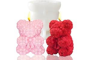 DIY Silicone Molds for Valentine's Day: Bowtie Rose Bear Candle Molds
