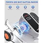 Under Desk Elliptical Machine, Electric Elliptical While Sitting for Seniors with 10 Adjustable,Pedal Exerciser,Exercise Equipment for Home (White) - Image 2