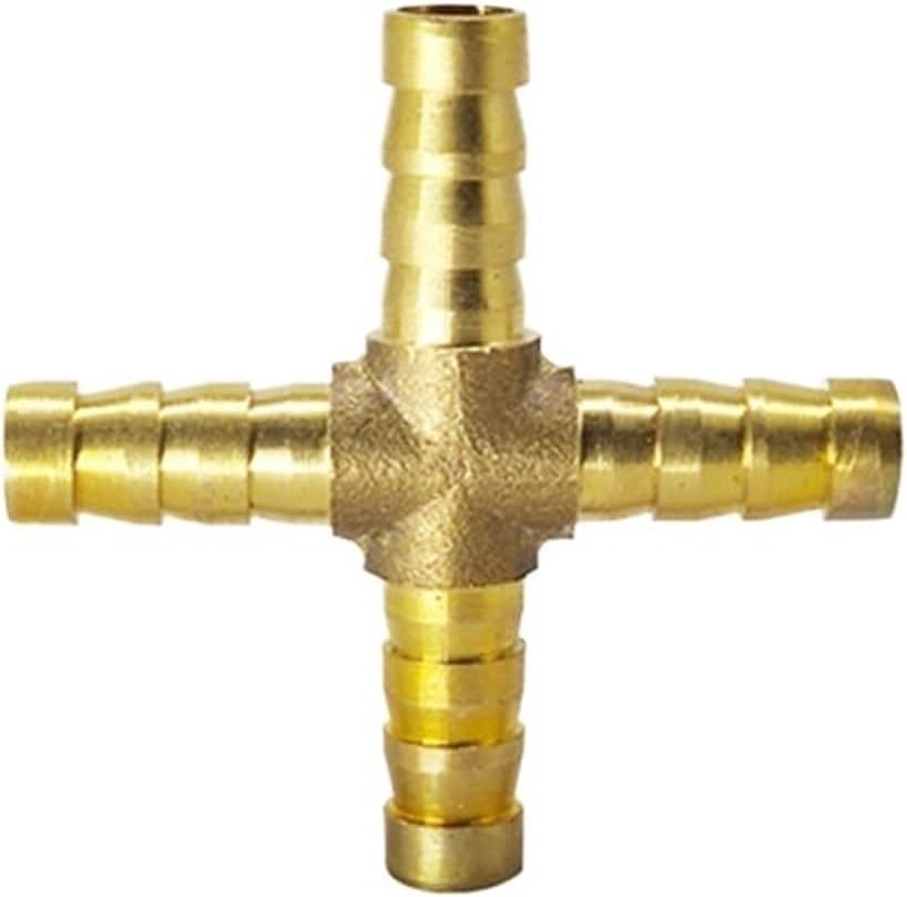 1PCS Brass Barb Pipe Copper Fitting 2 3 4 Way Connector For 4 5mm 6mm 8mm 12mm 16mm 19mm Air Fuel Water Gas Tube Pagoda Hose Fittings(2 Way,OD 14 mm)