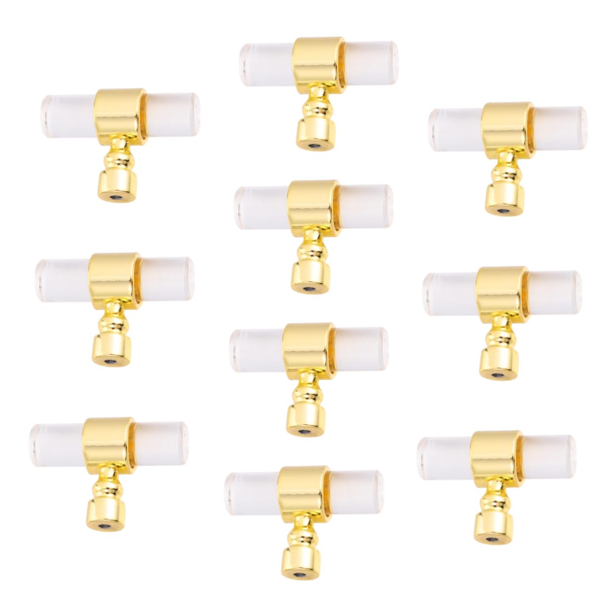 10pièces lot de boutons porte armoires cuisine acrylique doré pour meuble