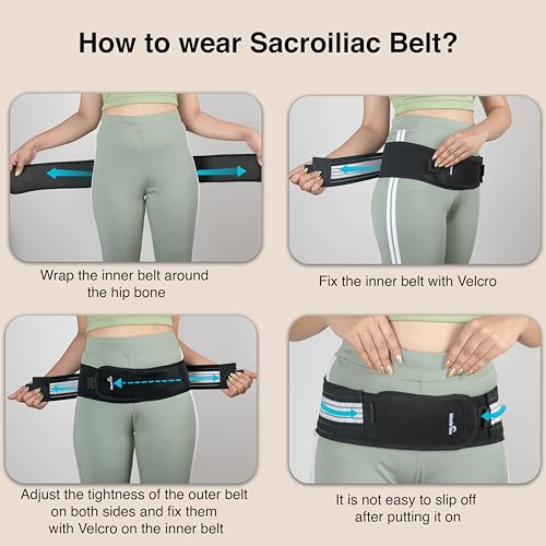 Image of Wonder Care SI joint hip belt for sciatica,Sacroiliac SI joint hip strap for back pain, Sciatica belt, Hip support Sciatica pain relief for men and women, Pelvic support (3XL)