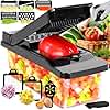 Vegetable Chopper, Pro Onion Chopper, Kitchen Mandoline Food Chopper, Multifunctional Kitchen Vegetable Slicer Dicer Cutter,Mandoline Vegetable Slicer Salad Chopper,Carrot and Garlic Chopper