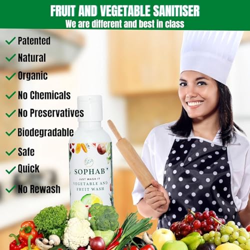 Image of 100% Natural Fruit & Veg Wash (500 ml) | Only product with GreenCert (NPOP & APEDA) | Removes Pesticides, Kills Pathogens | Antiviral, Non-Toxic, No Rewash Needed