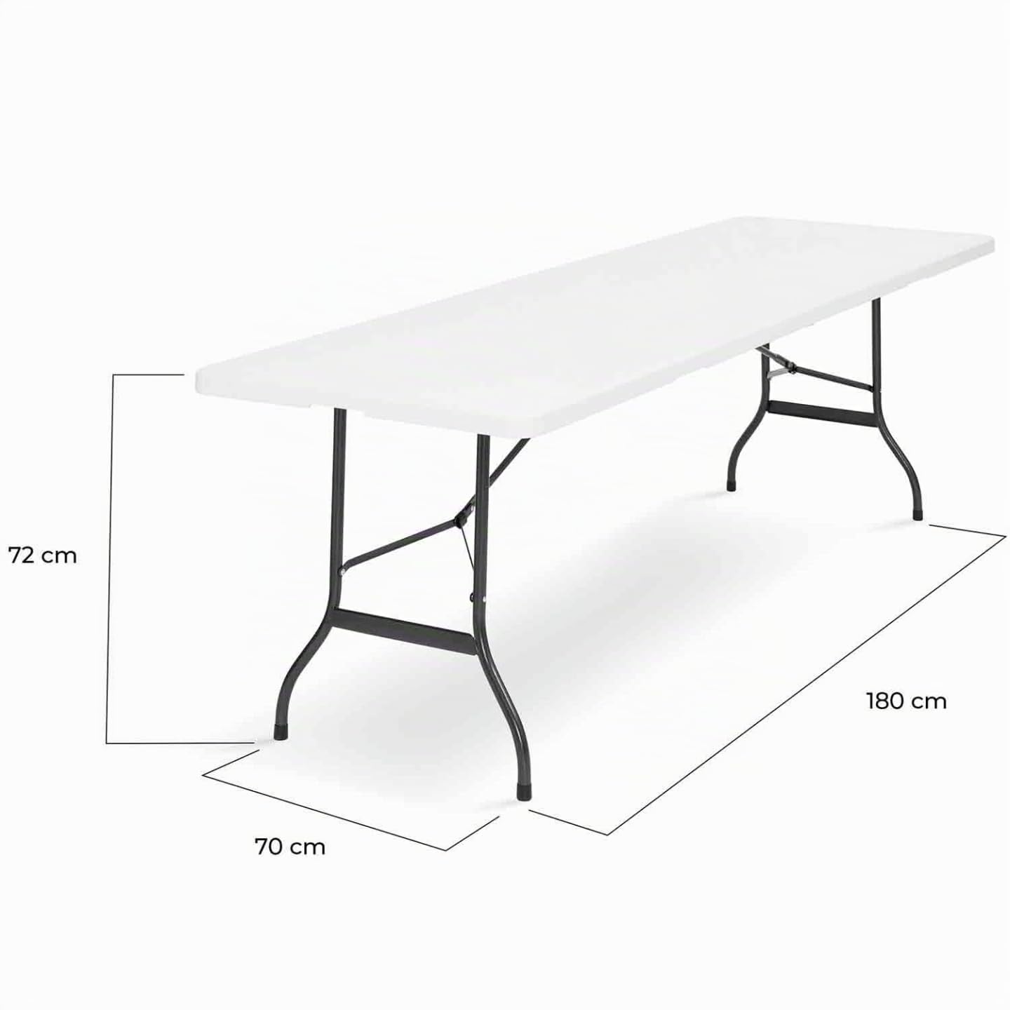 ProBache Klapptisch, Beistelltisch, tragbar, für Camping oder Empfang, 180 cm