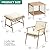 YITAHOME 3 Pieces Conversation Bistro Set with Ottoman, All-Weather Patio Bistro Set with Footrest, Small Patio Conversation Set for Balcony Outside, Outdoor Chairs with Ottomans and Coffee Table