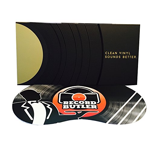 The Record Butler 2-Pack Anti Static Record Cleaner & Handler. Soft Fleece Cradles Your Records Eliminating Dirty Fingers From Touching The Vinyl. #TOP1