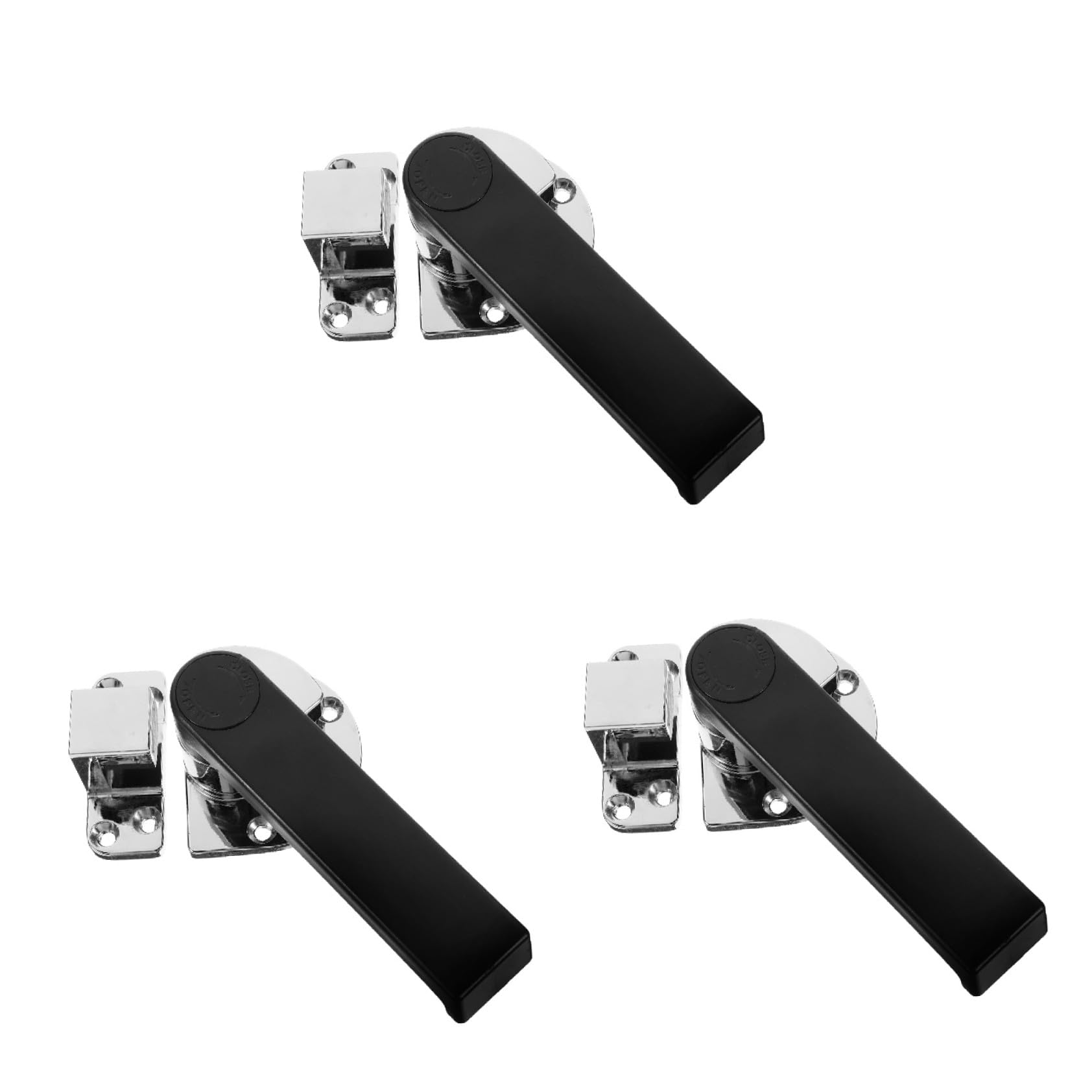 Homoyoyo 3ensembles Serrure De Porte Métal Pour Congélateur Loquet De Porte Robuste Poignée De Refroidisseur Accessoire Pratique Pour Cuisines Et Équipements Professionnels